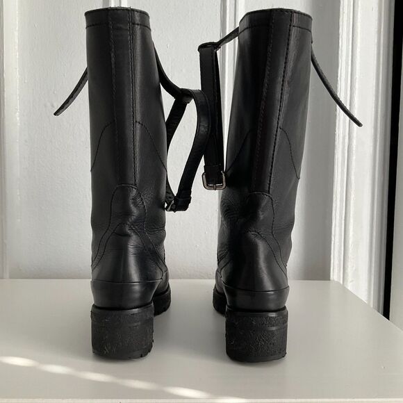 Prada - Leather Rain Boots - Mid Calf - Beautiful Boots - Great Condition! - Picture 4 of 14